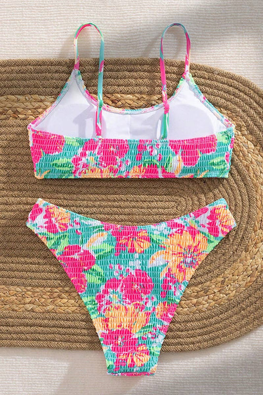 CWMW0833_PRINTED TWO-PIECE FLORAL SEXY SWIMSUIT