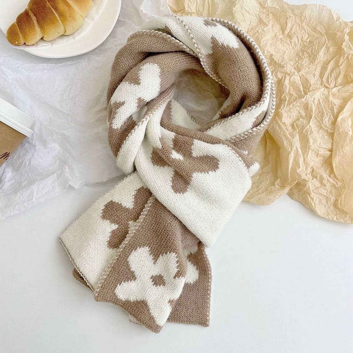 AUTUMN AND WINTER FLORAL PATTERN WARM SCARF_CWASC1246