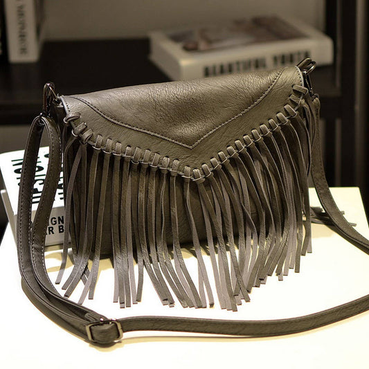 CWAB4564_HA HEE ENVELOPE TASSEL SHOULDER CROSSBODY BAG