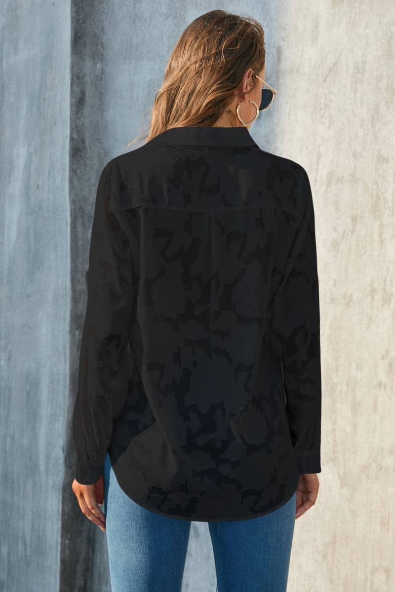 CWTSTL2123_SEXY CASUAL SEE-THROUGH LONG SLEEVE SHIRT TOP