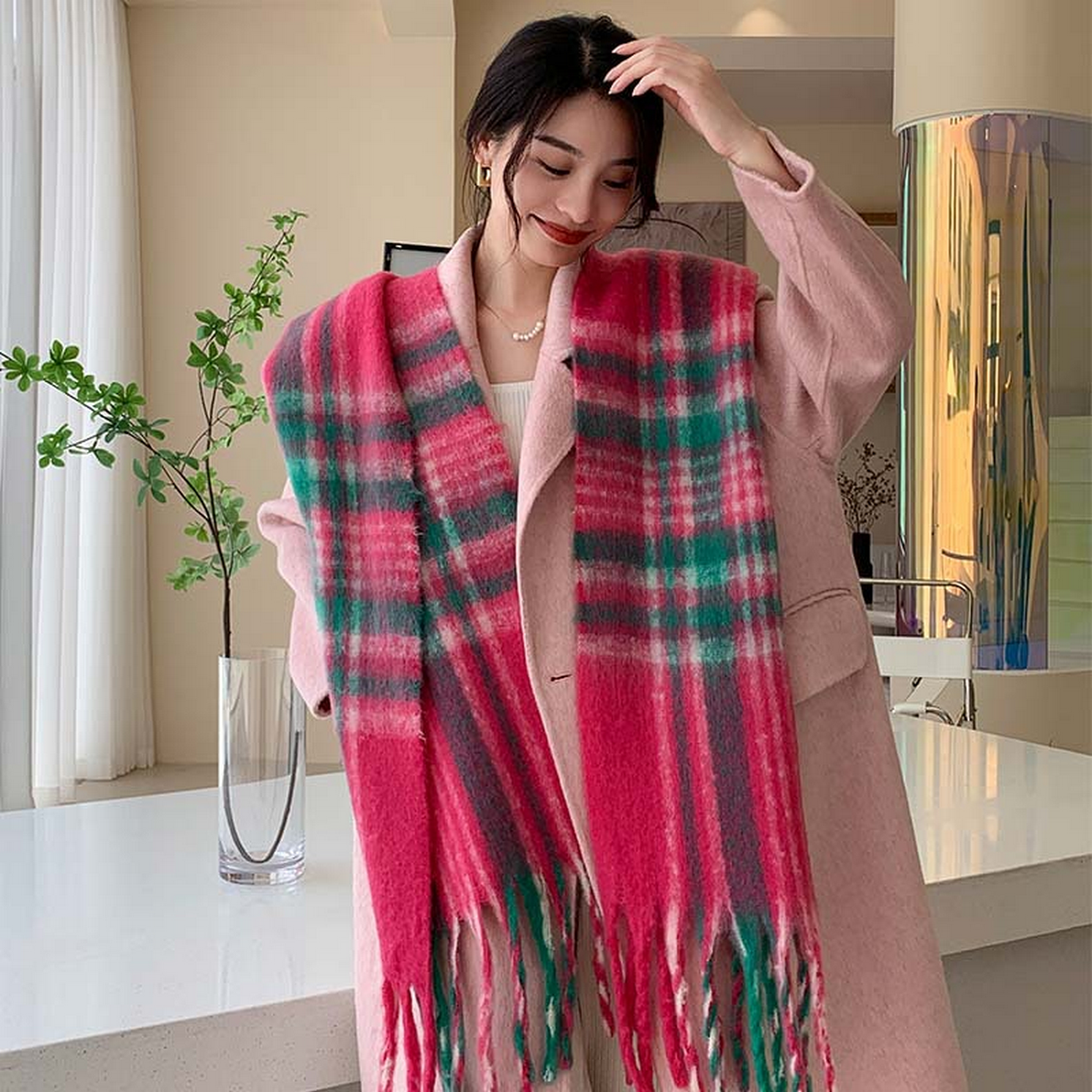 Plush AC Scarf ??Thick Soft Winter Wrap_CWASC2701