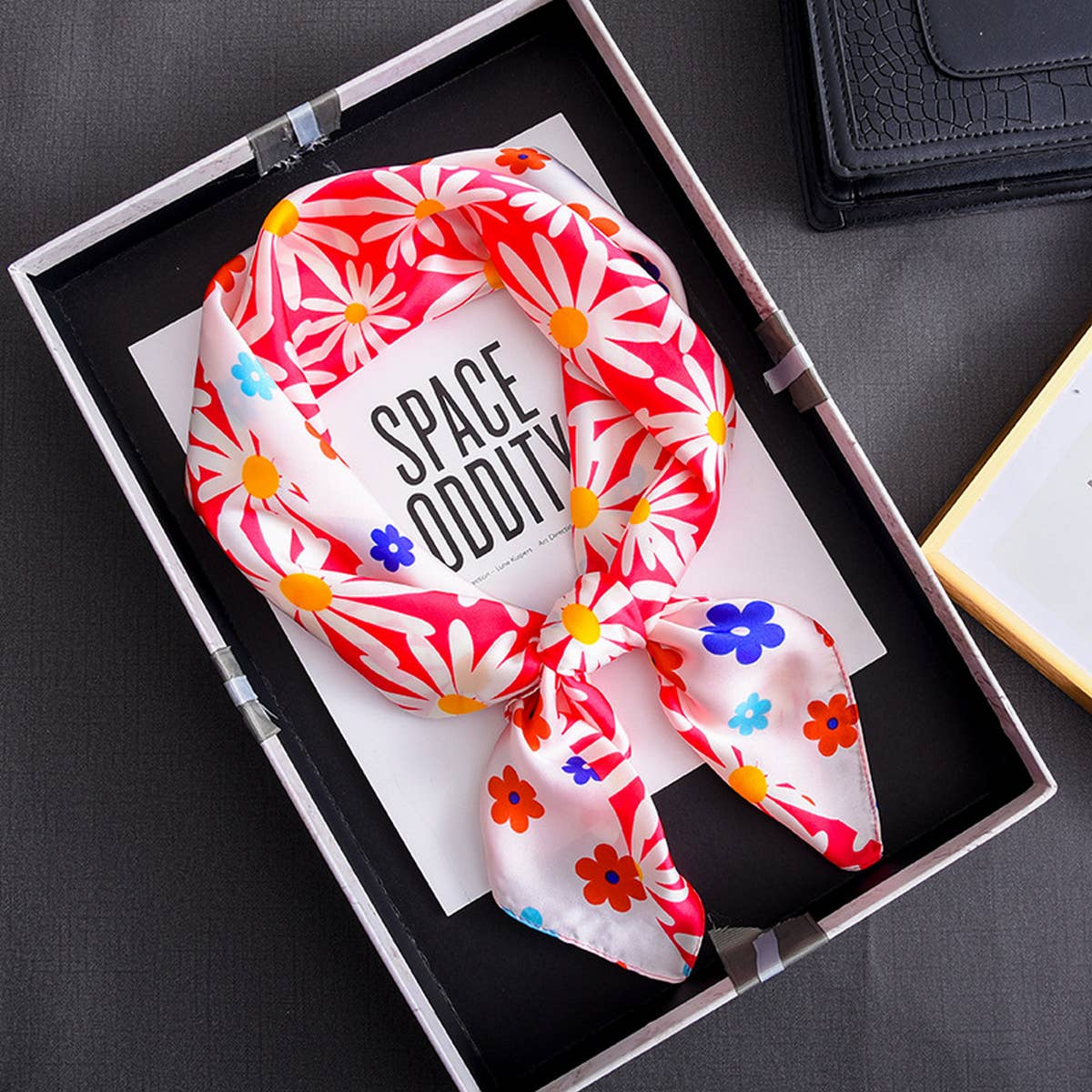 CWASC2408_SMALL FLORAL PASTORAL STYLE SCARF SWEET SILK SCARF