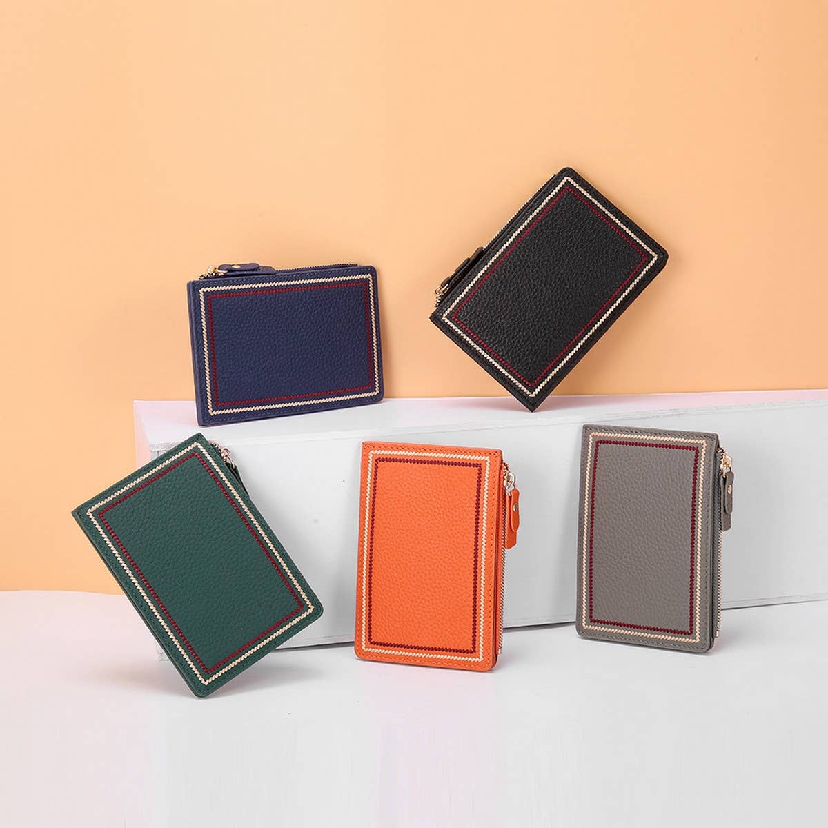 ULTRA -THIN LEATHER FASHION FOLDING PURSE CARD BAG_CWAB3889