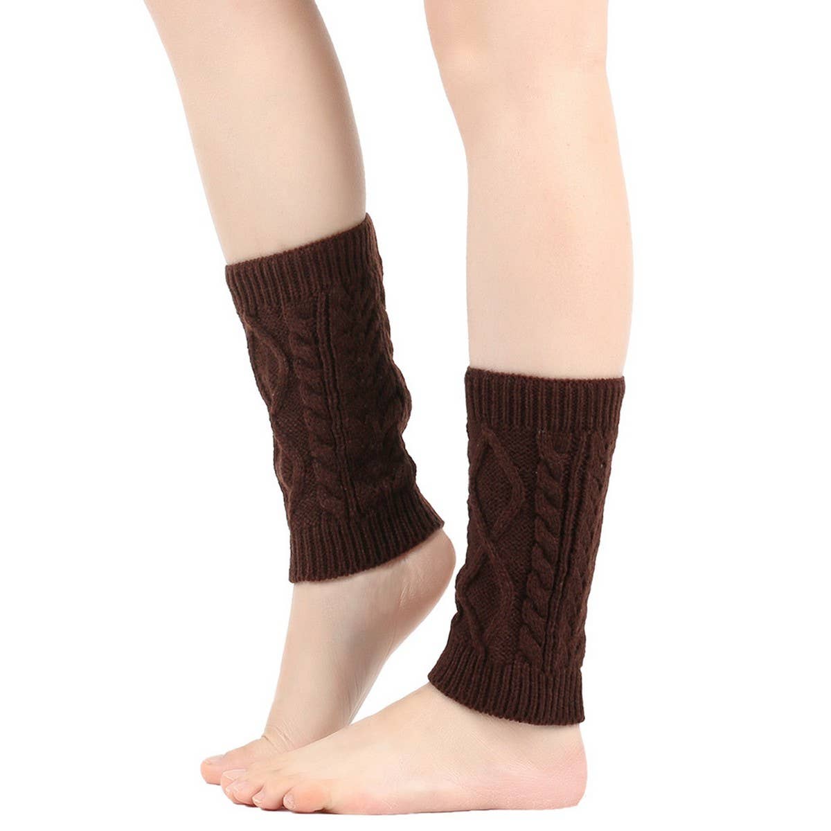 CWMS02678_CHUNKY KNIT DIAMOND BOOT CUFF LEG WARMERS