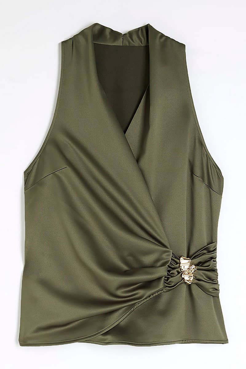 CWSTB2151_SLEEVELESS TOP & HIGH-WAIST WIDE-LEG PANTS SET