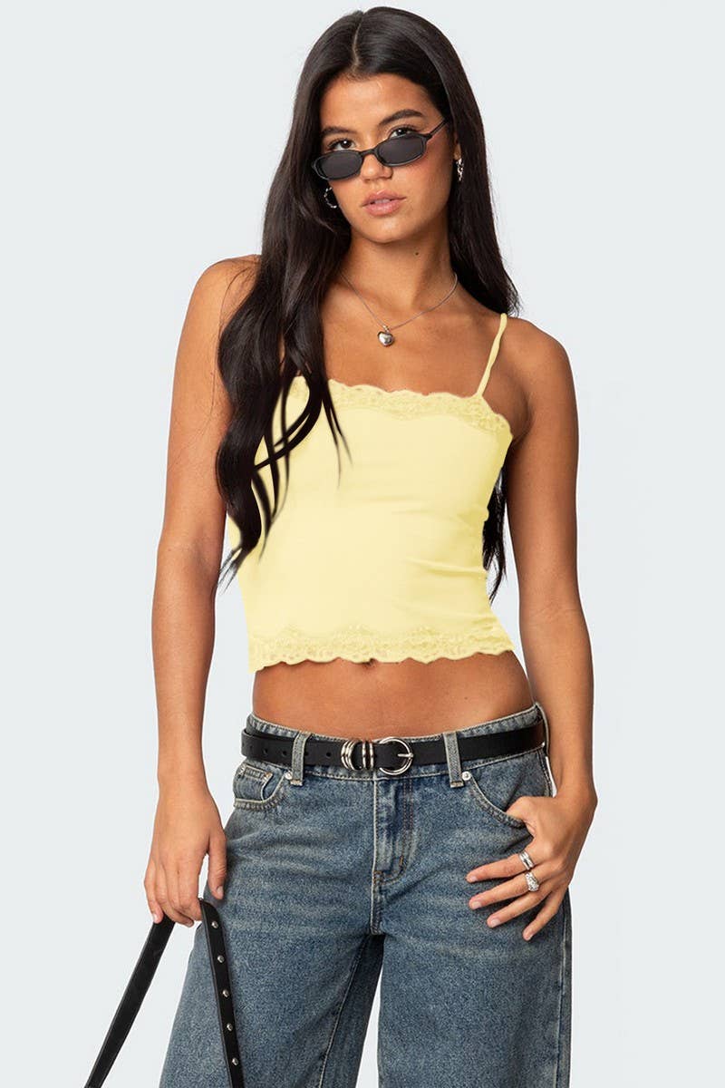 CWTTK0933_LACE TRIM SOLID COLOR CROP CAMI TOP