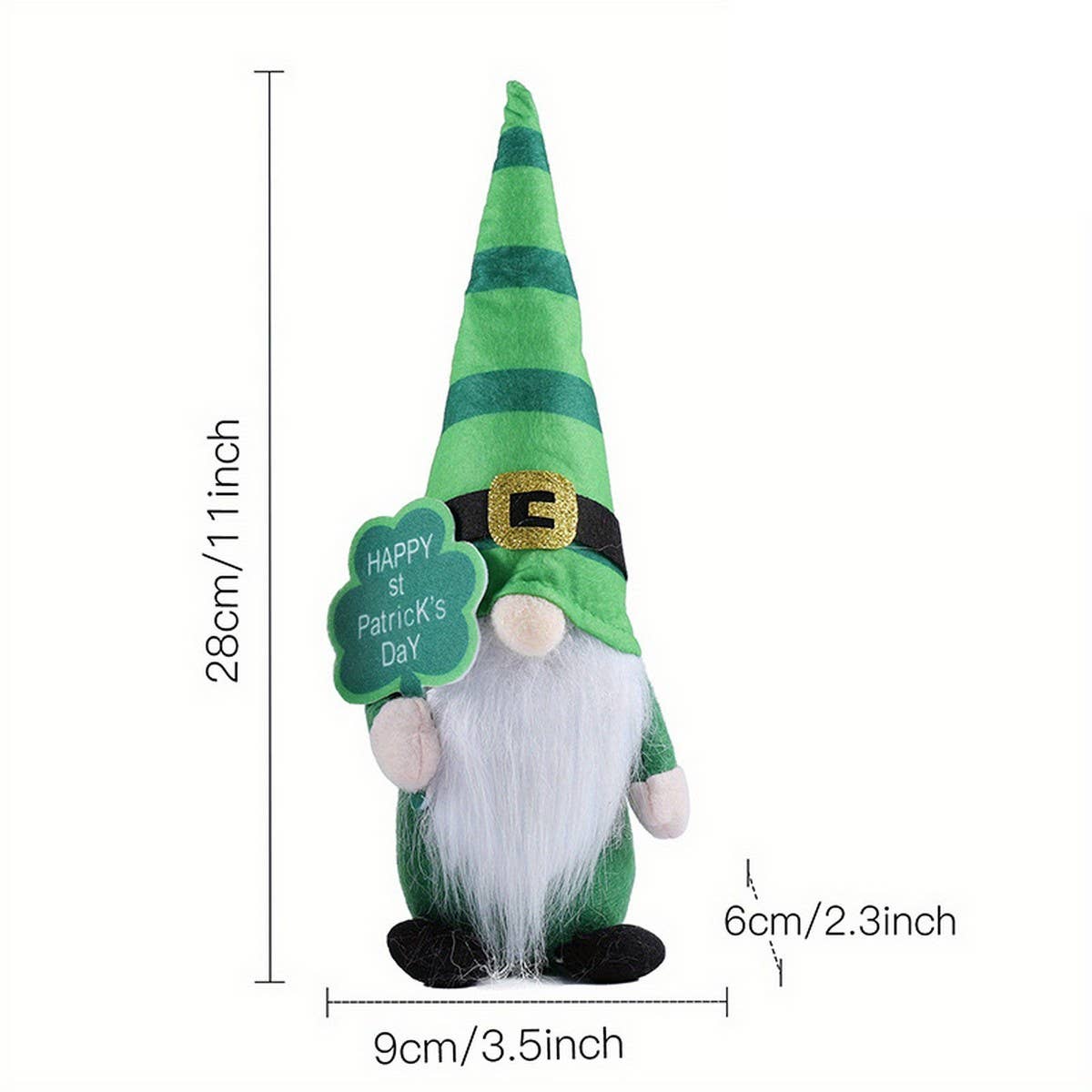 ST. PATRICK'S DAY FACELESS DOLL RUDOLPH ORNAMENT_CWMM3454