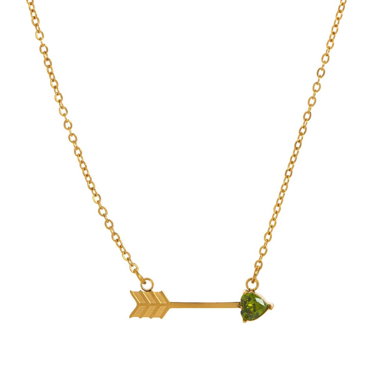 Colorful creative heart-piercing pendant necklace