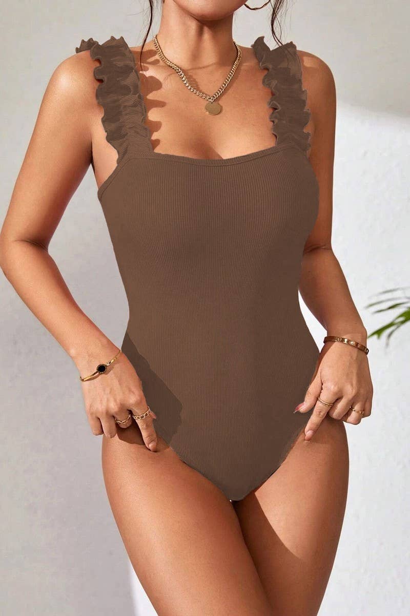 CWTHT0147_SOLID COLOR KNIT CAMISOLE SLEEVELESS BODYSUIT