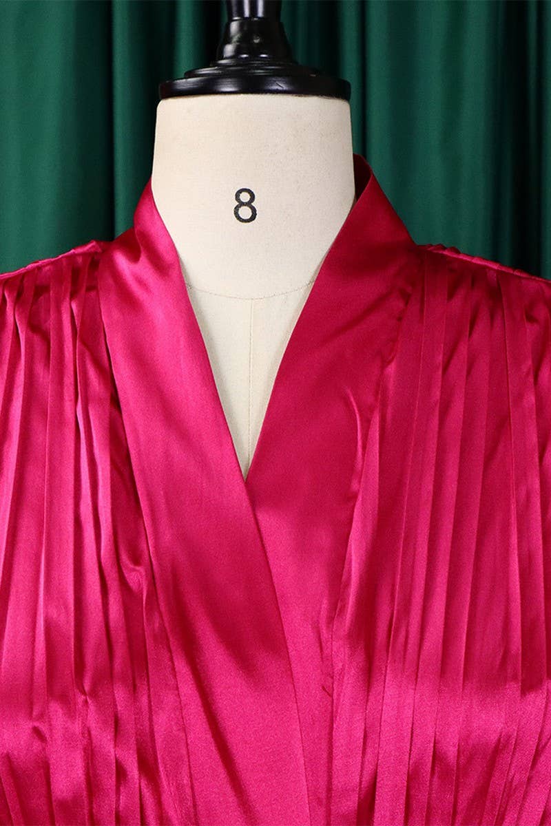 CWSTB0523_PLUS SIZE  LACE UP SHIRT  TROUSERS TWO-PIECE SET