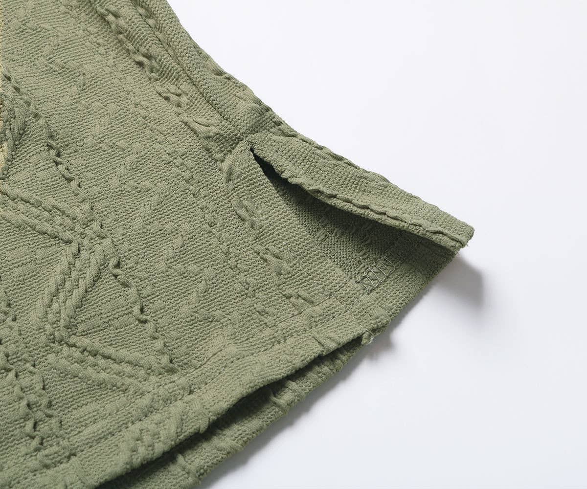 CREW-NECK CASUAL SOLID COLOR JACQUARD SWEATER