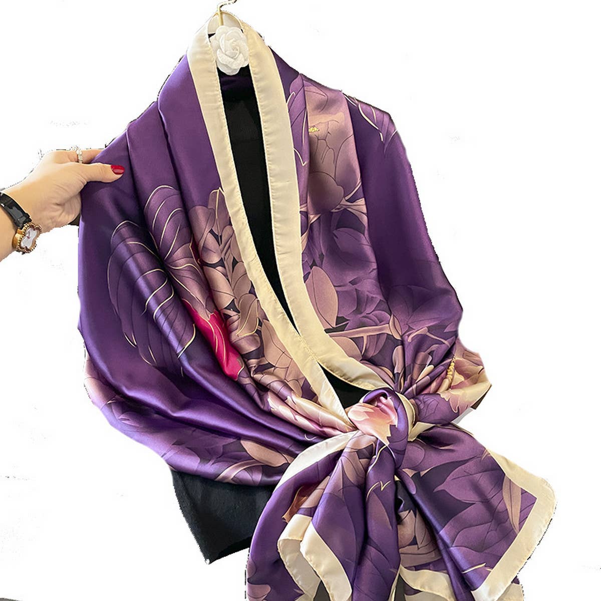 Satin Scarf for Sun Protection & Beach Wrap