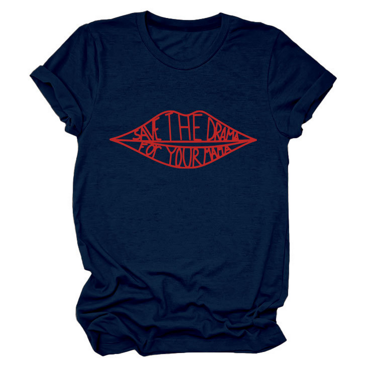 Women?™s Fashion Slogan Tee Crew Neck Short Sleeve_CWTTSL0482
