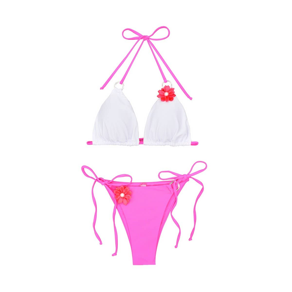 HIGH-END FLOWER BIKINI SEXY TWO-PIECE SWIMSUIT