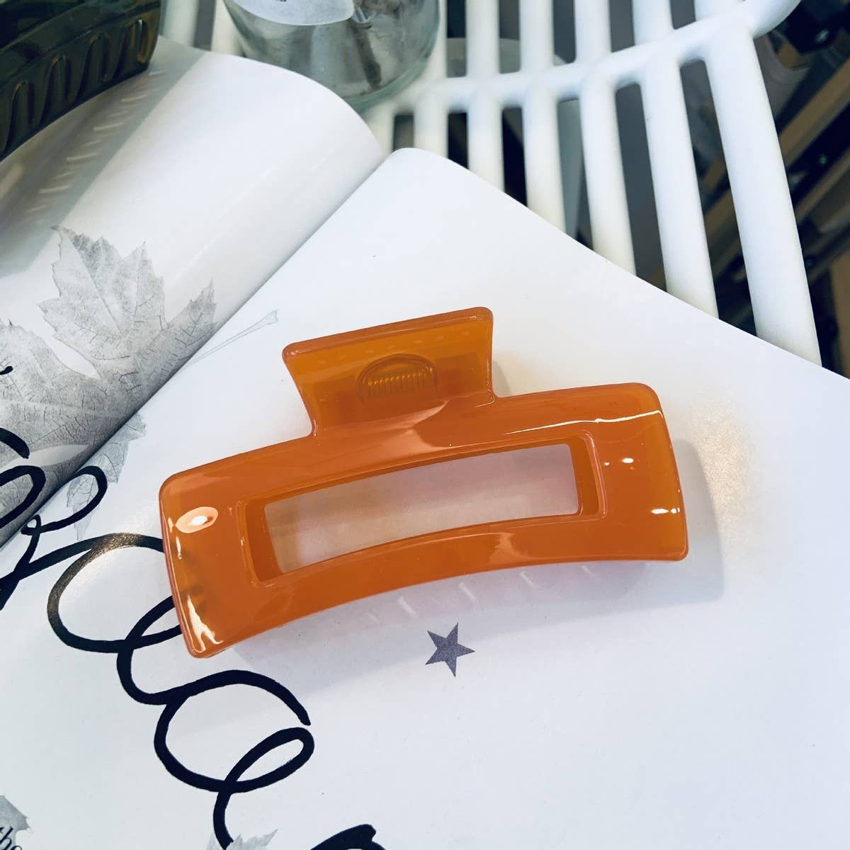 CWAHA1557_4.13"SIMPLE RECTANGLE HAIR CLAW CLIP