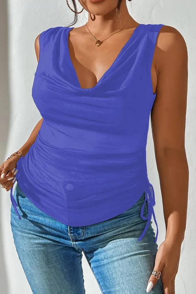 CWTTSL0334_V-NECK PURE SEXY SLEEVELESS VEST