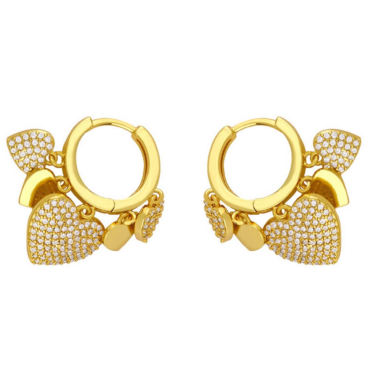 HEART SHAPED PENDANT FASHIONABLE EAR ACCESSORIES