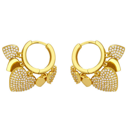 HEART SHAPED PENDANT FASHIONABLE EAR ACCESSORIES