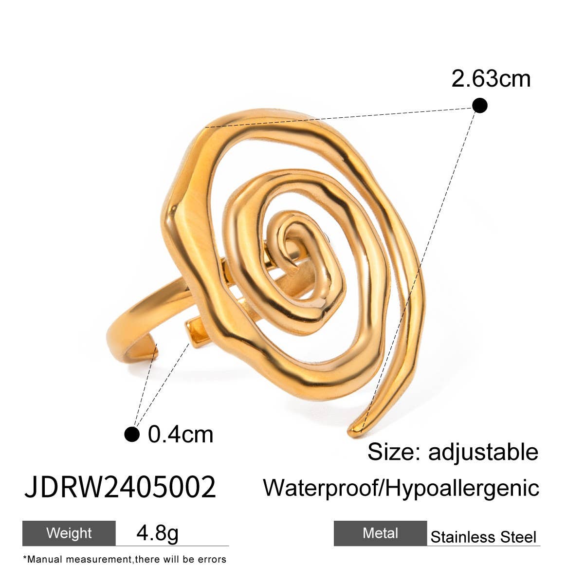 PERSONALIZED BEAT SPIRAL HAMMER EARRINGS_CWASC1686