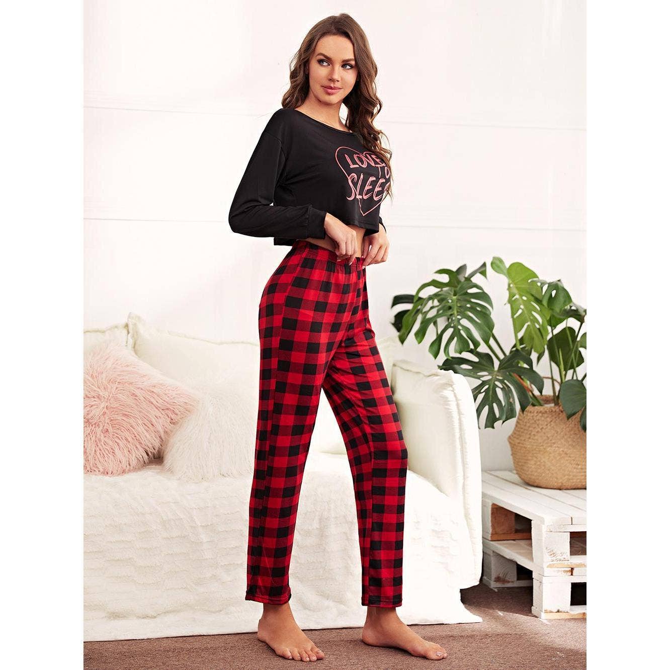 CASUAL SPORTS TROUSERS TWO-PIECE PAJAMAS