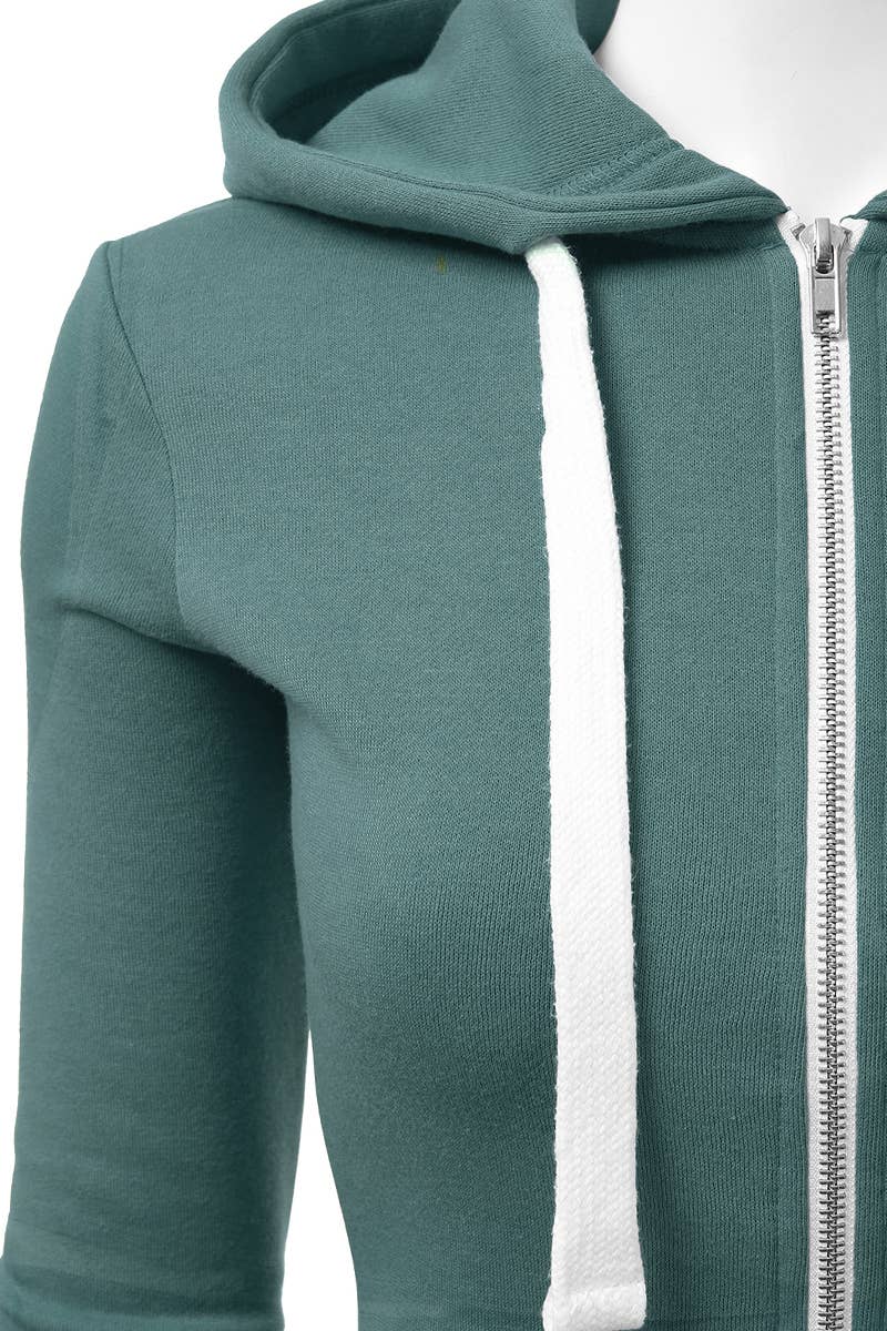 AWOHOL192_Lightweight Thin Zip-Up Hoodie Jacket