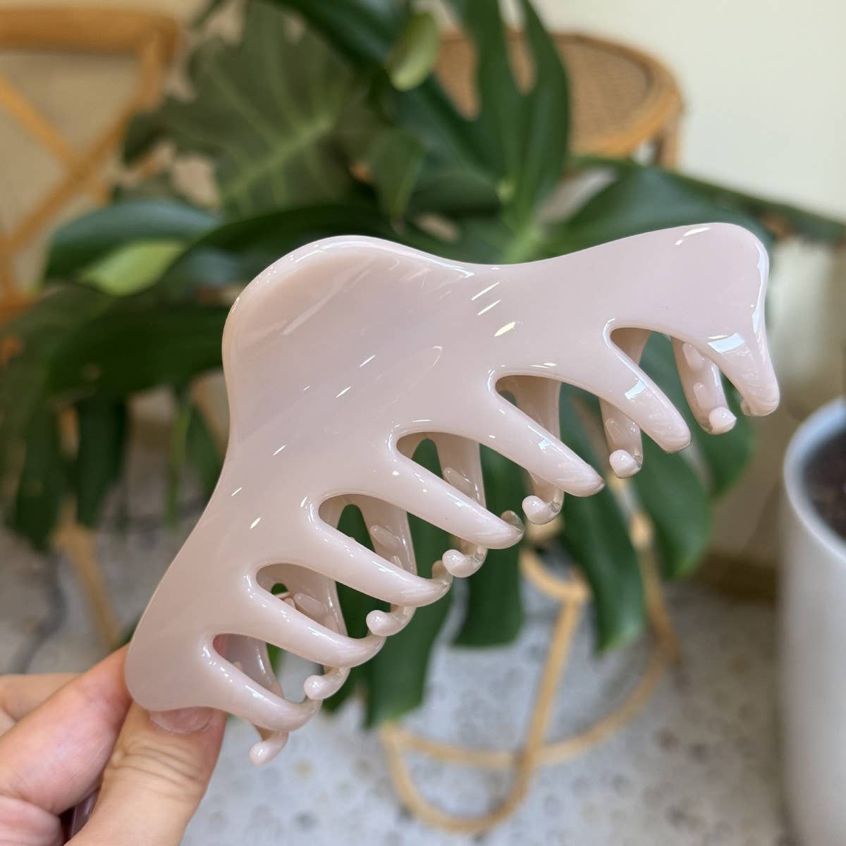 CWAHA4584_NEW SIMPLE BUTTERFLY BUCKLE KEEL HAIRPIN