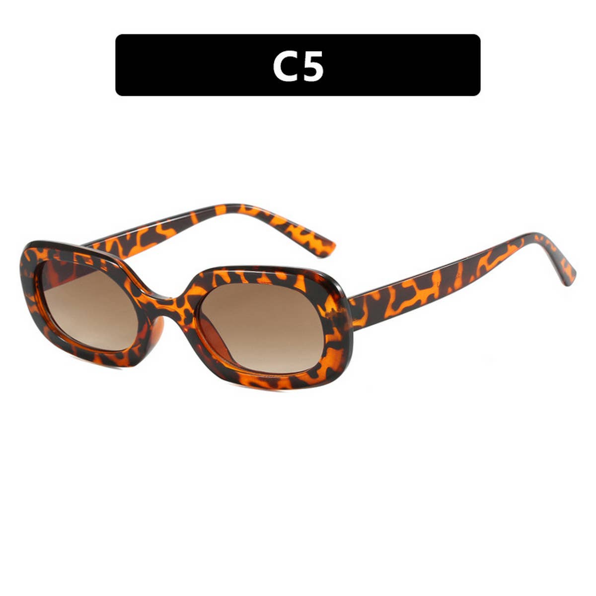 VINTAGE OVAL PLAID SUNGLASSES
