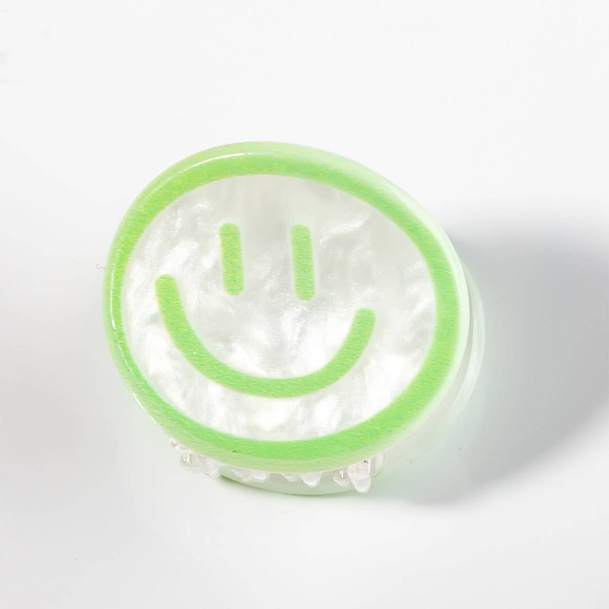 Acrylic Smiley Face Hair Claw - Cute Back Clip_CWAHA0285