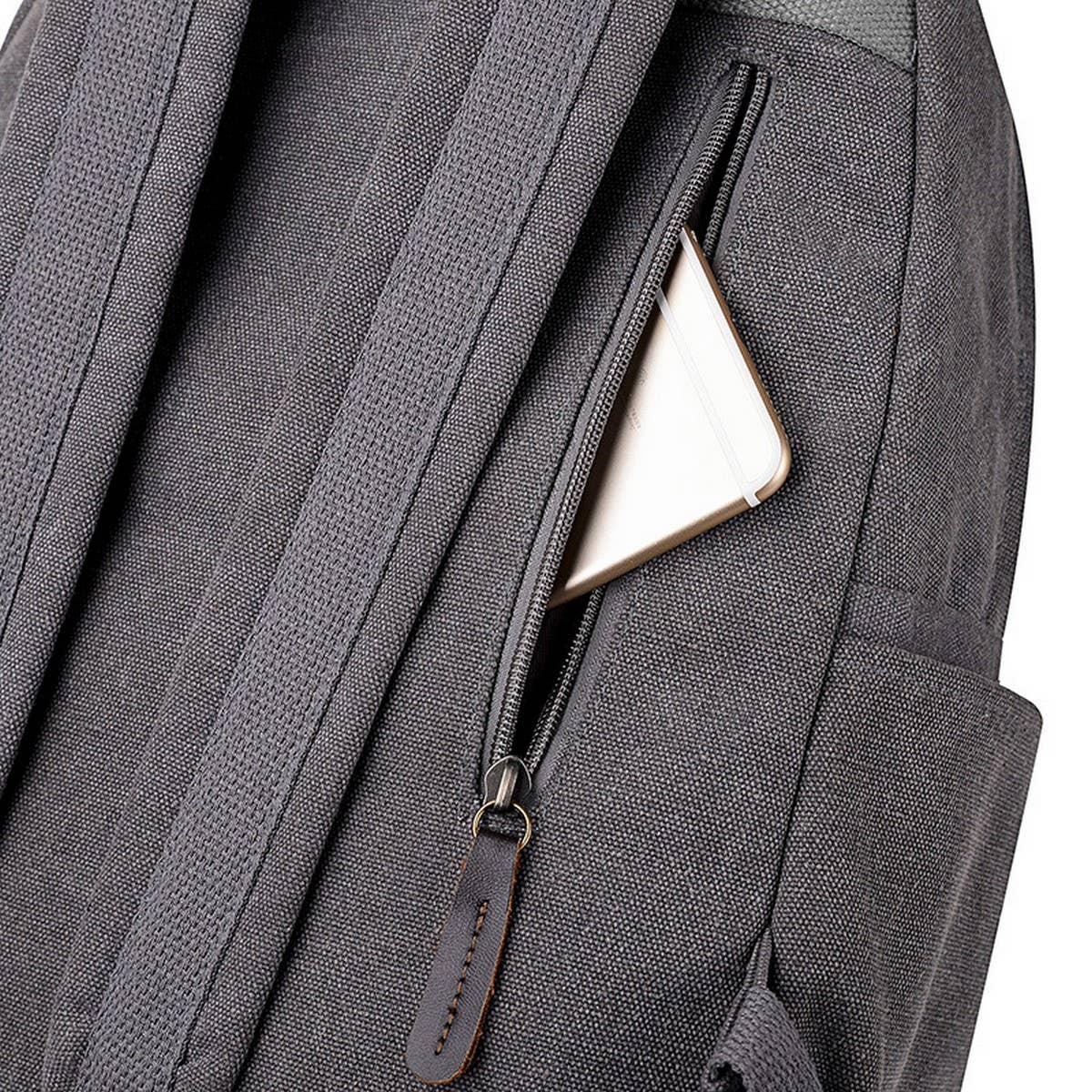 BACK-TO-SCHOOL CANVAS BACKPACK,LAPTOP COMPARTMENT_CWAB2209