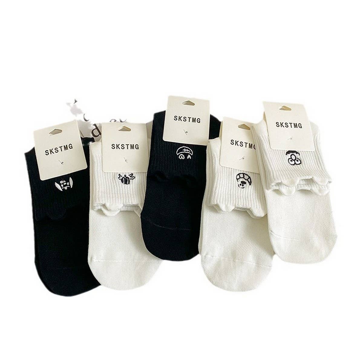 CWMS2497_SPRING AND SUMMER BREATHABLE FUNNY WOMEN'S SOCKS