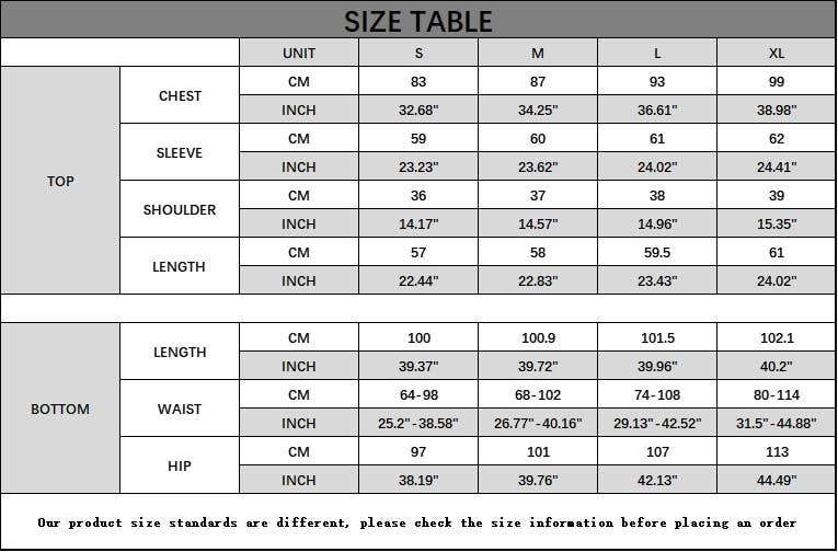 BASIC COMFORTABLE CASUAL FASHION PAJAMA SET