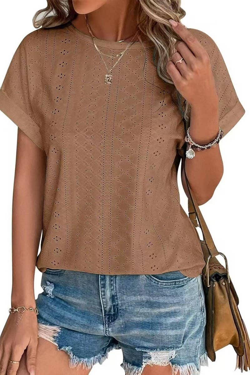 CWTTS1321_SUMMER NEW ROUND NECK LOOSE SHORT SLEEVE T-SHIRT