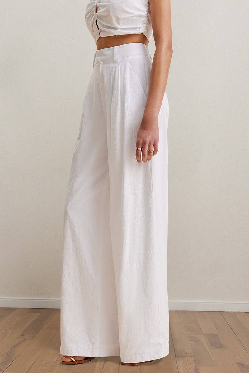 CWSTB2152_WHITE OFF-SHOULDER TUBE TOP & PANTS SET