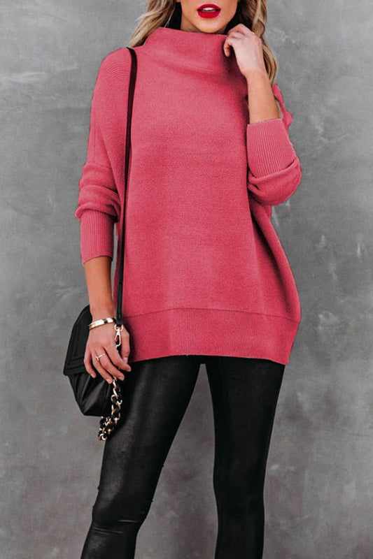 CWOSWL5846_STYLISH TURTLENECK LONG-SLEEVED SWEATER