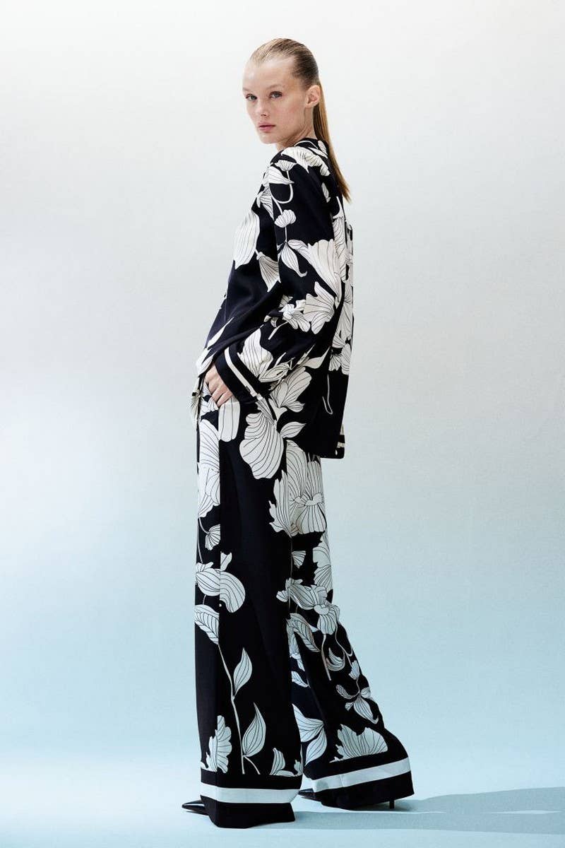 CWSS1230_COMFORTABLE CASUAL PRINTED TWO-PIECE SUIT