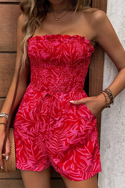 CWSJS0834_OFF-SHOULDER ELASTIC PRINTED TUBE TOP JUMPSUIT