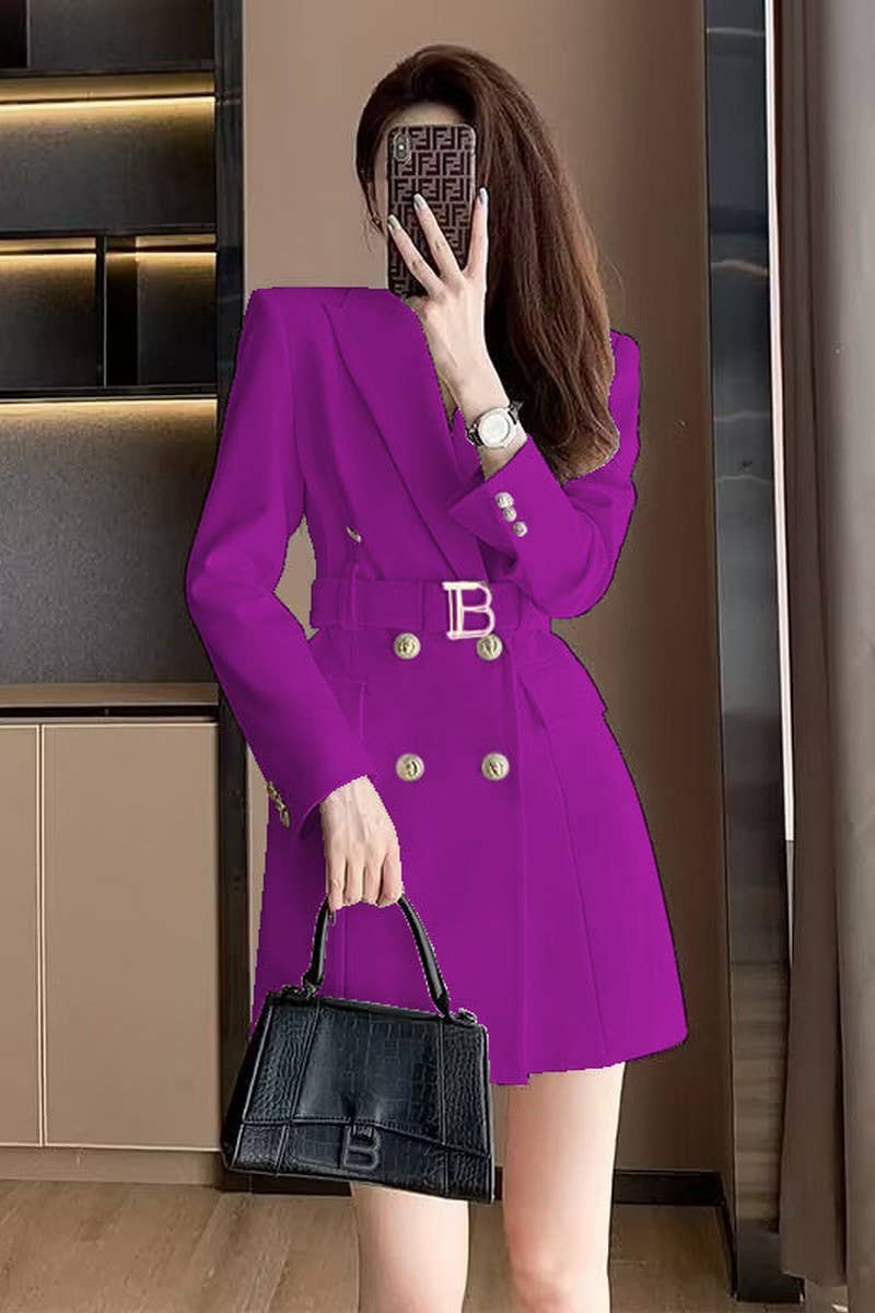 CWOBL00205_NEW SPRING FRENCH STYLE DOUBLE-BREASTED SUIT JACK