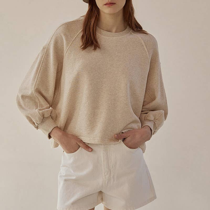 Cotton French casual pullover top