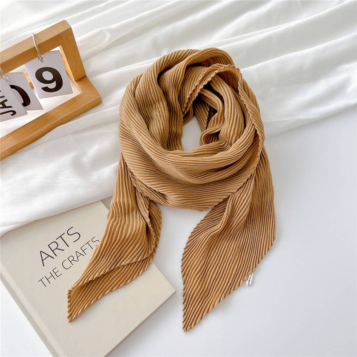 CWASC2389_WRINKLED SOLID COLOR COTTON AND LINEN SCARF