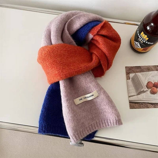 Faux Cashmere Knit Scarf - Thick Winter Neck Wrap