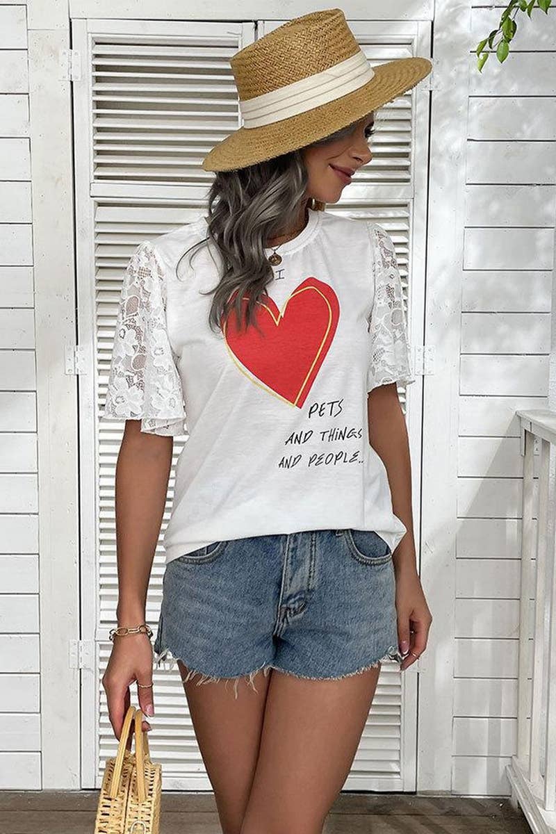 CWTTL1958_SUMMER LOVE PRINTED CASUAL WOMEN'S T-SHIRT