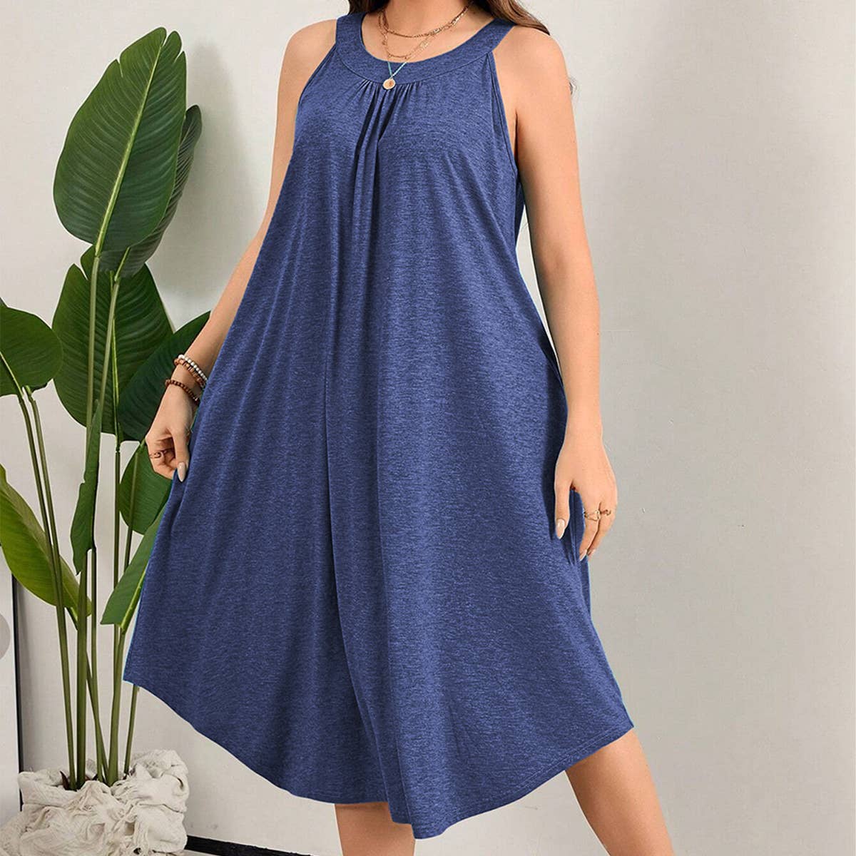Elegant Sleeveless Beach Getaway Dress