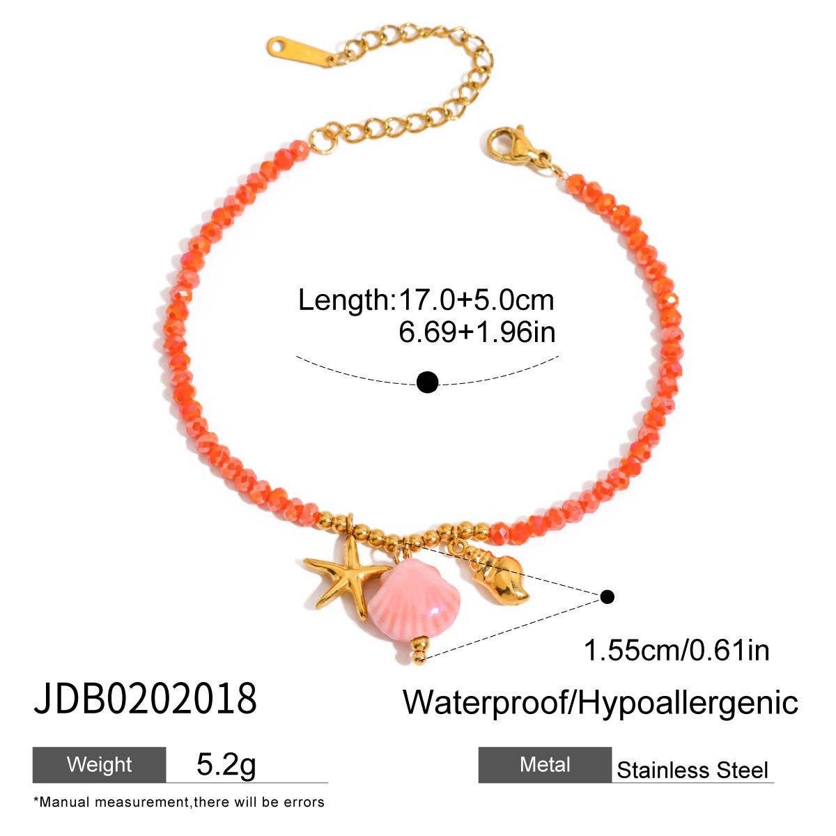 18K Gold Shell & Pearl Charm Bracelet_CWAJE4626