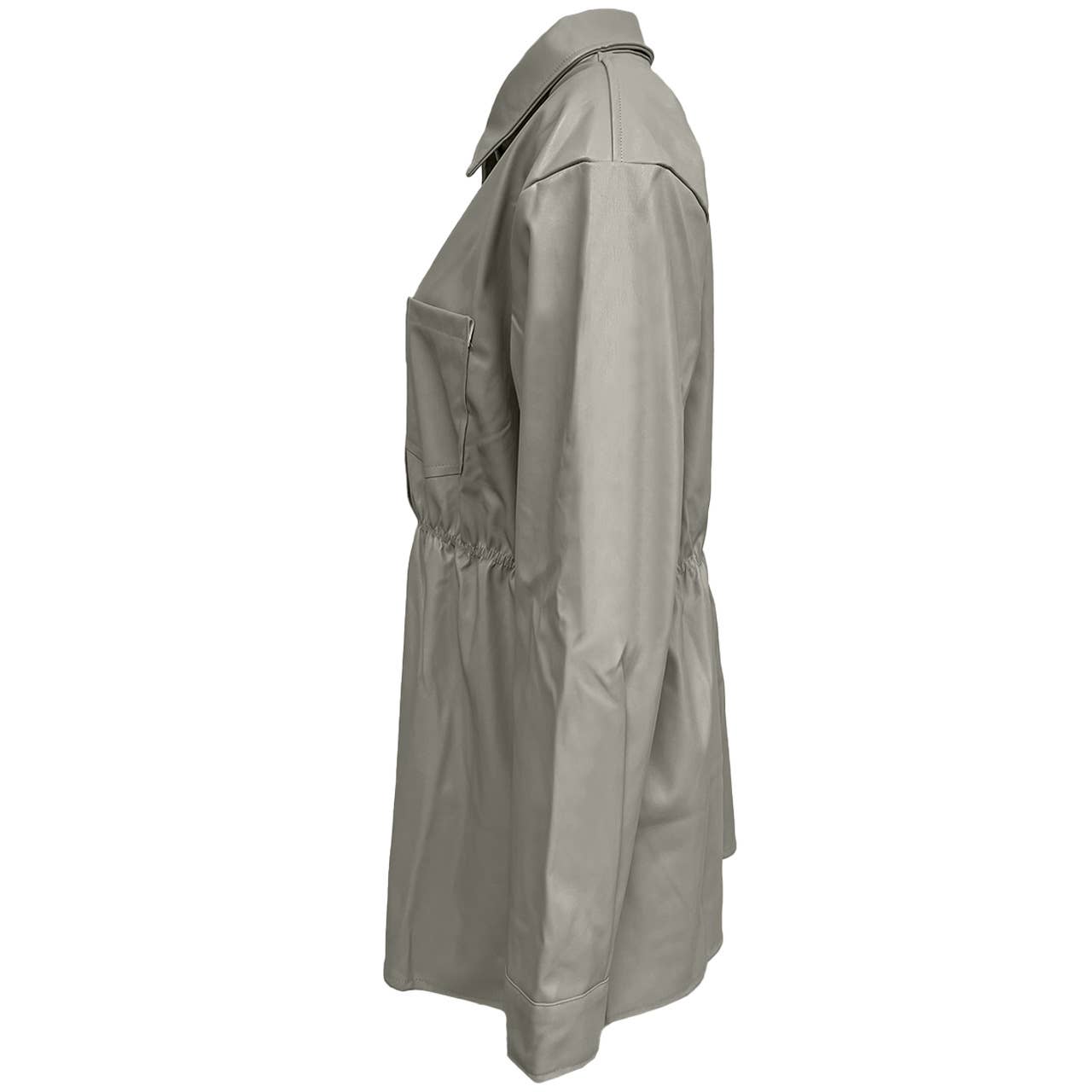 Fashionable single-breasted cinched-waist jacket