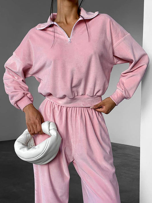 CWSTB1403_ALL SOLID COLOR FASHION SWEATSHIRT TRACKSUIT