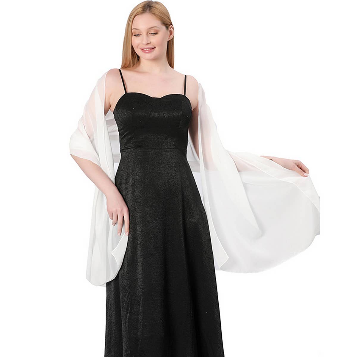 WOMEN SOLID COLOR EVENING SHAWL