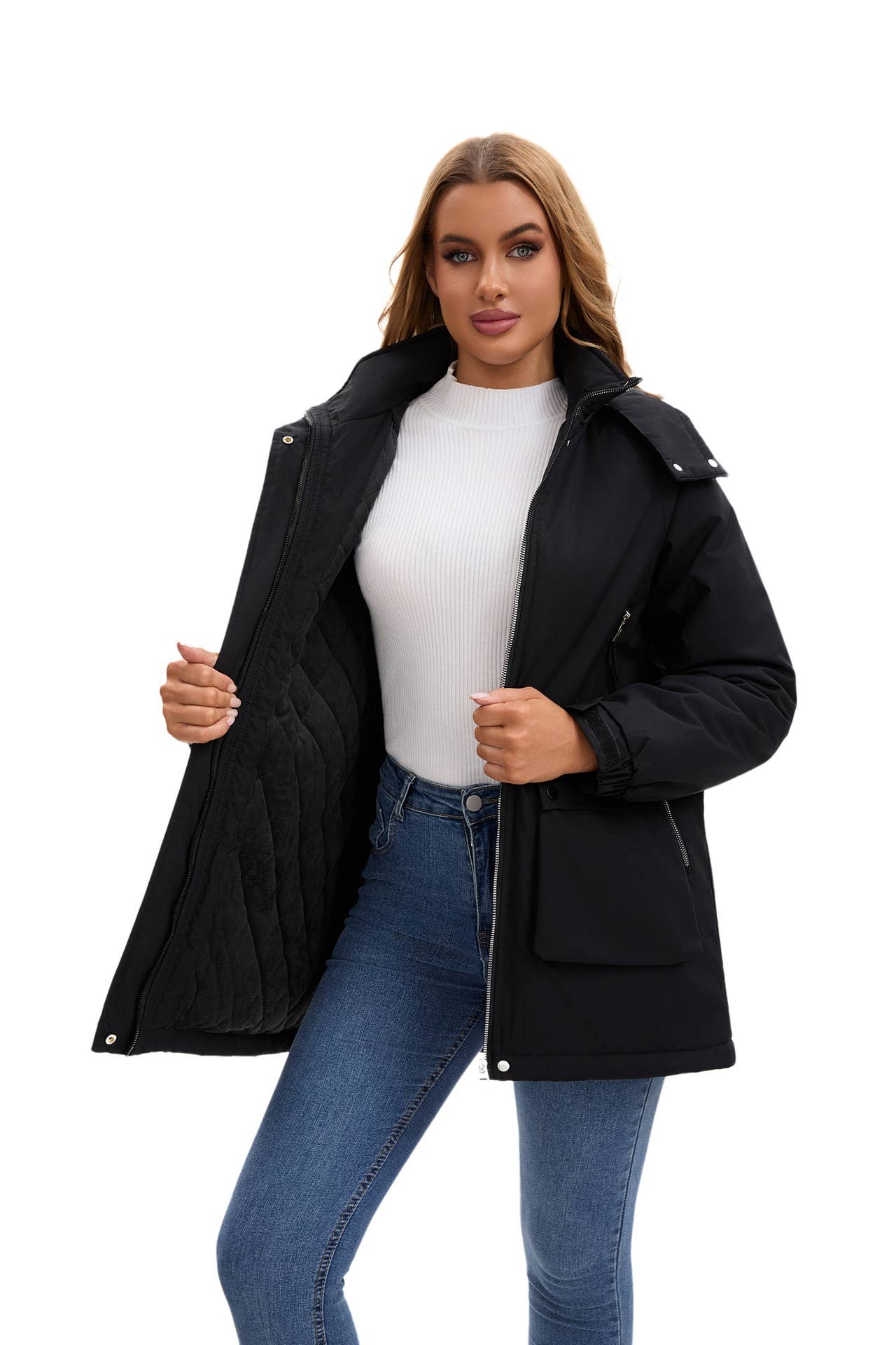 Detachable cap with fleece jacket