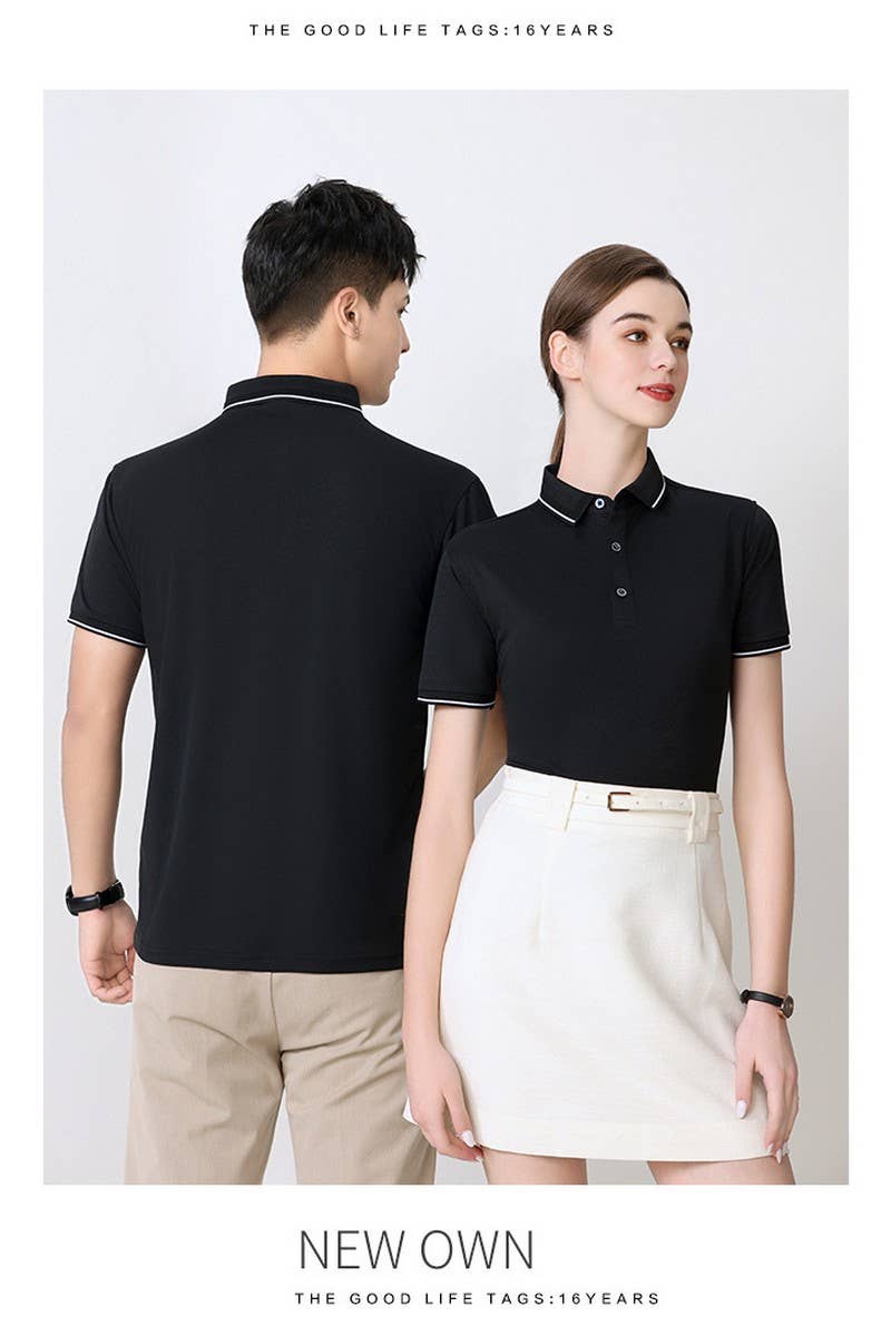 CWTBLS02427_COLLAR WITH CONTRAST TRIM BUSINESS POLO SHIRT