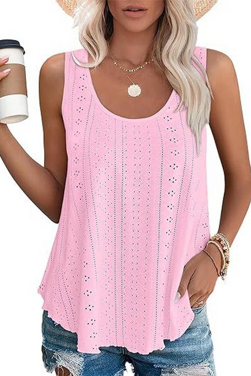 CWTTSL0235_Round Neck Sleeveless Knit Top
