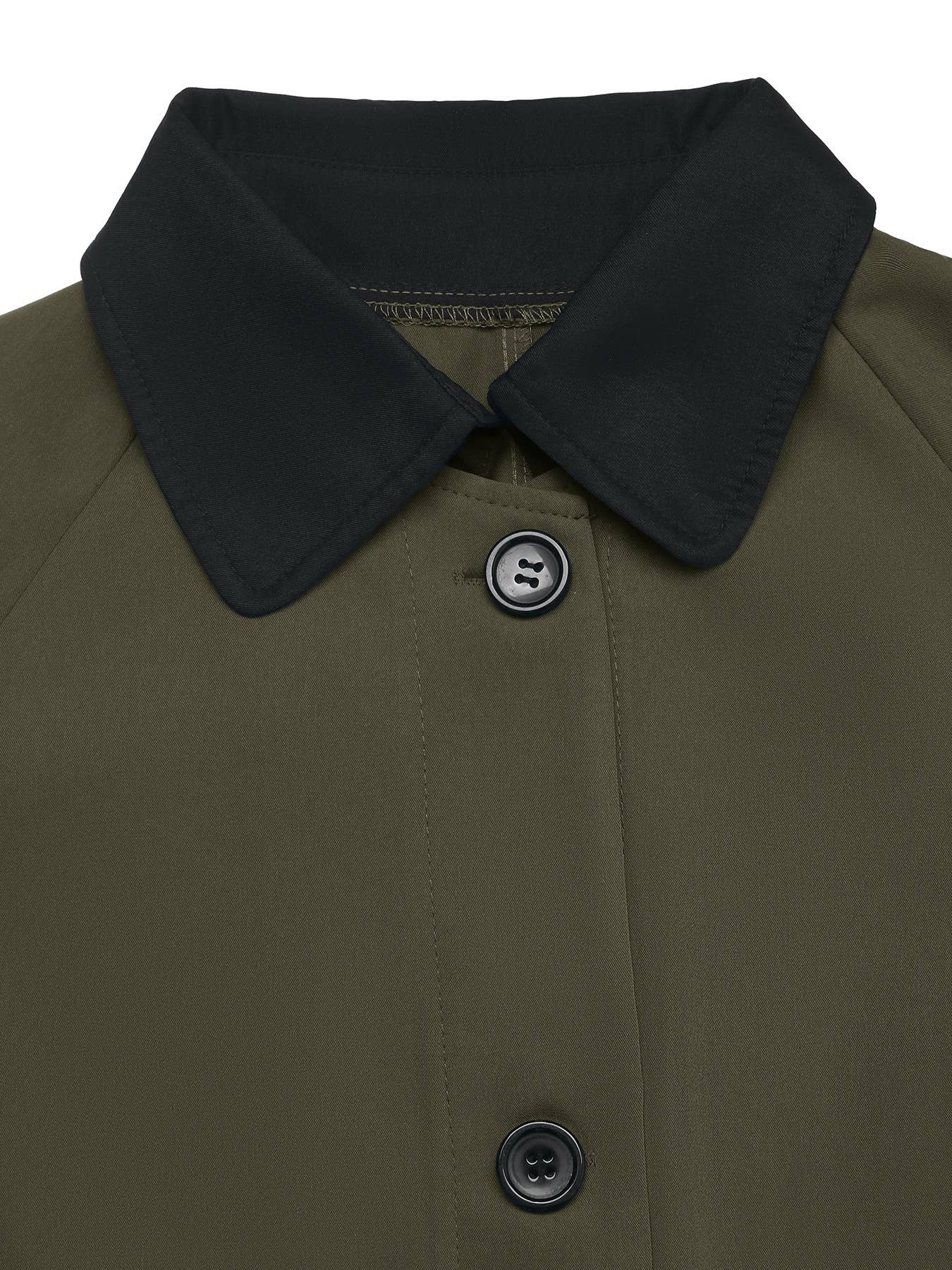 Contrast color easy temperament trench coat